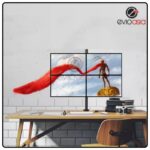 4 MONITOR ARM FULLY ADJUSTABLE DESK MOUNT STAND FOR 4 SCREEN UP TO 17”-30" - Image 5