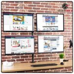 4 MONITOR ARM FULLY ADJUSTABLE DESK MOUNT STAND FOR 4 SCREEN UP TO 17”-30" - Image 6