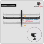 4 MONITOR ARM FULLY ADJUSTABLE DESK MOUNT STAND FOR 4 SCREEN UP TO 17”-30" - Image 8