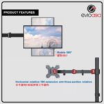 4 MONITOR ARM FULLY ADJUSTABLE DESK MOUNT STAND FOR 4 SCREEN UP TO 17”-30" - Image 9