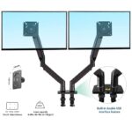 F195A Full Motion Dual LCD LED Monitor Mount Gas Spring Arm - WHITE COLOR - Image 12
