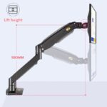 F195A Full Motion Dual LCD LED Monitor Mount Gas Spring Arm - WHITE COLOR - Image 9