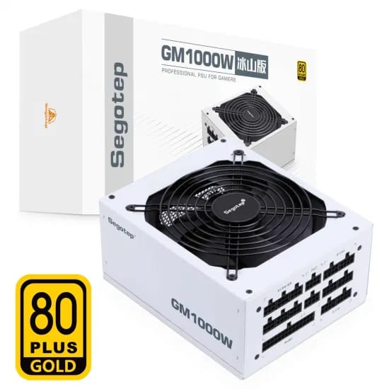 c236c7e2-7d0d-46e8-89bb-b29af5459e46 SEGOTEP GM1000W ATX 3.0 GOLD 80PLUS FULL MODULAR WHITE POWER SUPPLY - Image 1