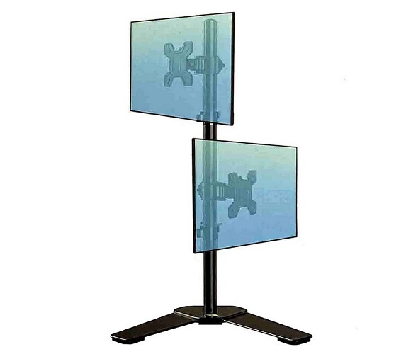 gia-treo-2-man-hinh-doc-M073 (1) M073 Dual Monitor Stand BIG BASE 10-27 INCH SCREEN - Image 1