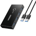 UGREEN KVM SWITCH USB 2.0 SHARING SWITCH 2 IN 4 OUT 480MB