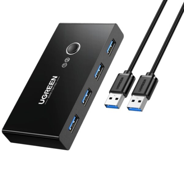 UGREEN KVM SWITCH USB 2.0 SHARING SWITCH 2 IN 4 OUT 480MB