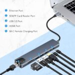 8 IN 1 TYPE-C TO HDTV+ PD/2USB/TYPE-C/SD/TF/RJ45 - Image 3
