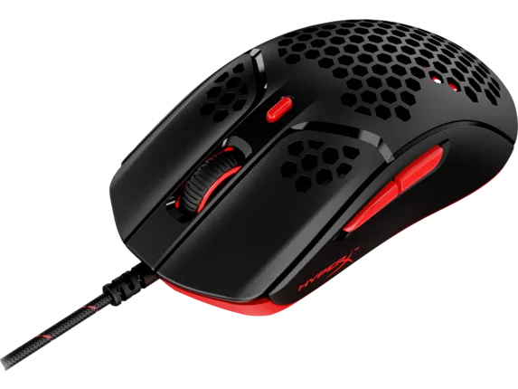 c07946345 HYPERX PULSEFIRE HASTE ULTRA-LIGHTWEIGHT WIRED BLACK AND RED- OPEN BOX - Image 1