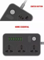 ELECTRIC PLUG 6 USB PORTS AND 3 POWER SOCKET 2500W - Image 3