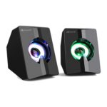 KISONLI L-2020 2PCS 3W RGB WIRED MUSIC MOBILE SPEAKER