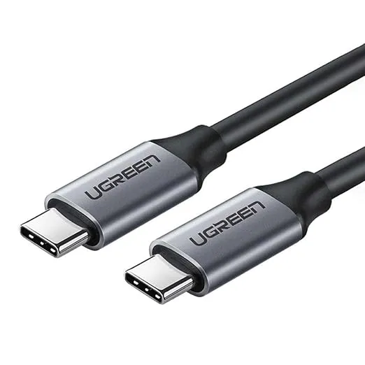 UGREEN US161 50751 USB-C 3.1 Cable 1.5m – 60W Power, 10Gbps Transfer, 4K@30Hz Video, Durable PVC + Aluminum Design