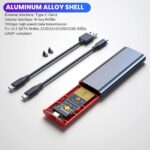 NVME ENCLUSER M.2  SSD Chassis, JMS583 Chip INCLUDE ONLY ONE CABLE USB TO TYPE C