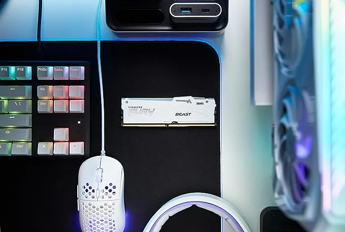 RAM HYPERX FURY 16GB 6000MHz DDR5 RGB WHITE DESKTOP - Image 2