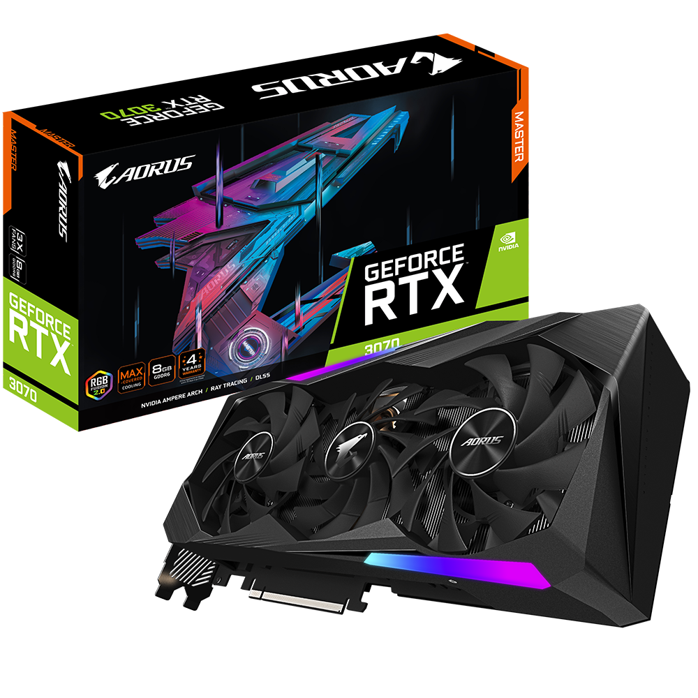 9 GIGABYTE AORUS GEFORCE RTX 3070 MASTER 8G USED No Box - Image 1
