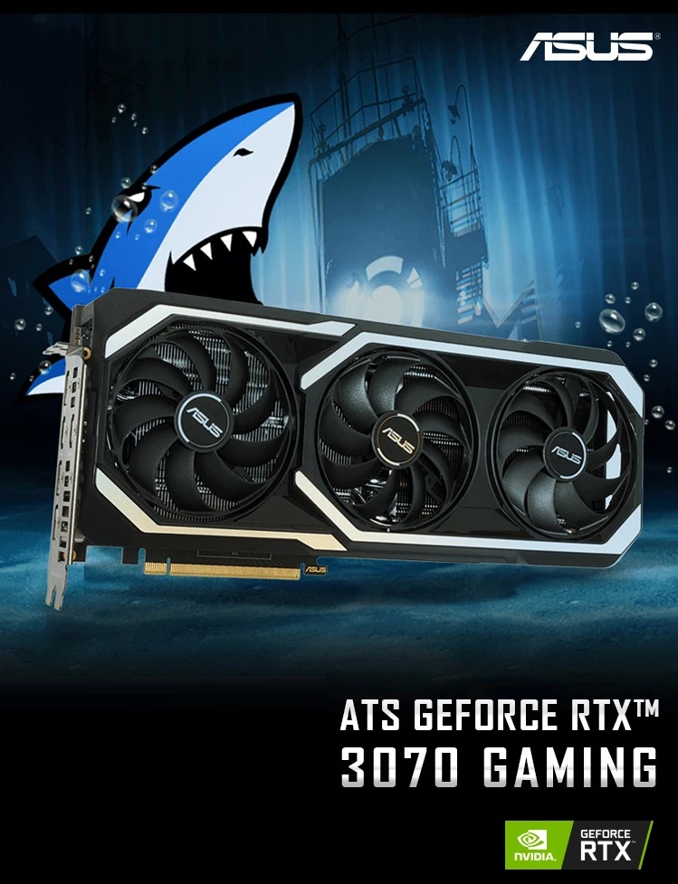 DSghSRHDSSH Asus Megalodon ATS-RTX3070-8G-GDDR6 256-bit GPU tabletop game video graphics card