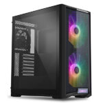 LIAN LI LANCOOL 215 X TEMPERED GLASS BLACK ATX CASE