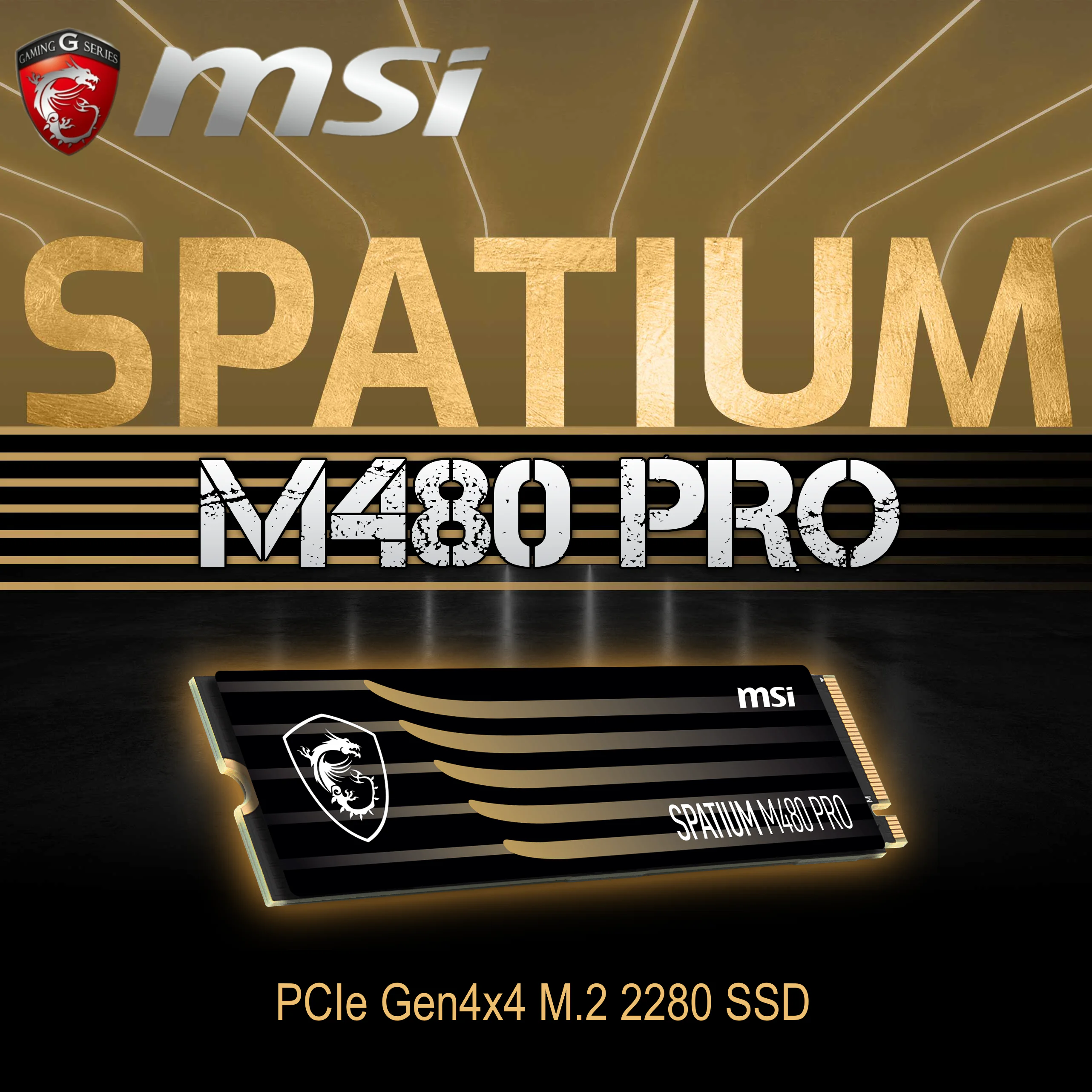 MSI Spatium M480 PRO 4TB PCIe Gen4x4 NVMe M.2 SSD With 7400MB/s Read, 7000MB/s Write, Phison E18 Controller, AES 256 Encryption, 3000TBW Endurance MSI SPATIUM M480 PRO PCIe 4.0 NVMe M.2 4TB Internal SSD PCIe Gen4 NVMe (SPATIUM M480 PRO PCIe 4.0 NVMe M.2 4TB)