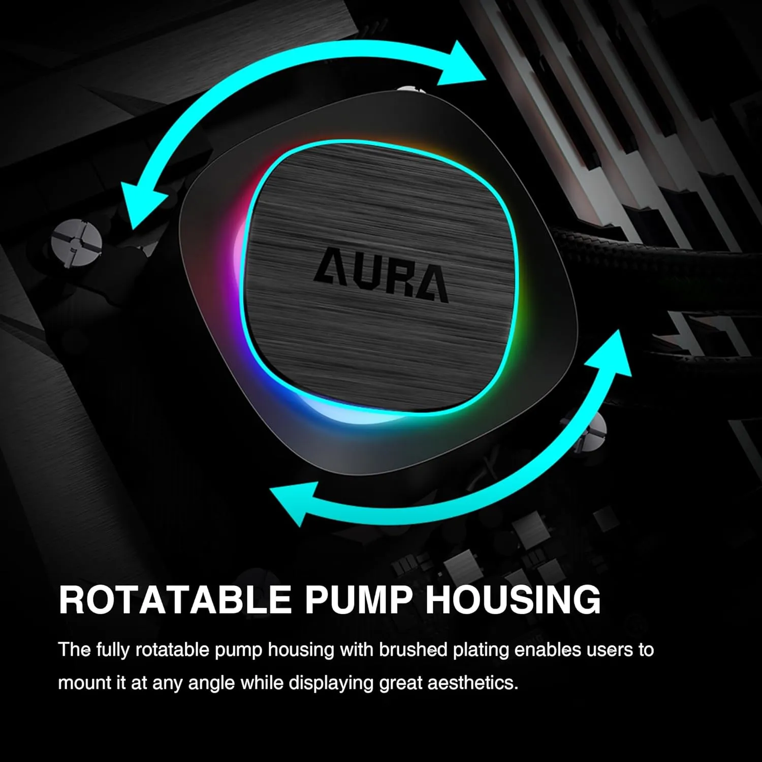 GAM-AURA-GL360-V2 GL360 V2 360mm ARGB AIO CPU Liquid Cooler GAMDIAS AURA GL360 V2 360mm CPU Liquid Cooler with 120 mm PWM Fans x3  , ARGB AIO Liquid Cooling System, Hidden Cable & Rotatable Mirror Style Pump, Intel LGA 1700/1200 & AMD AM5/AM4 | BLACK GAM-AURA-GL360-V2
