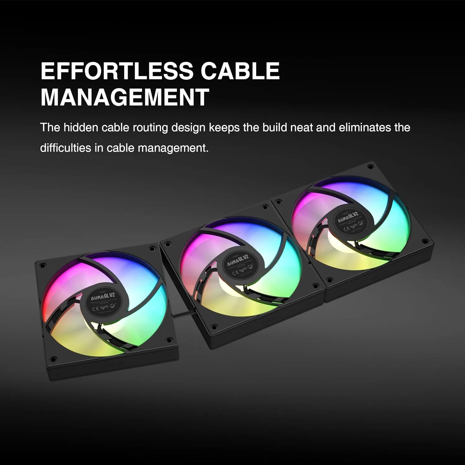 GAM-AURA-GL360-V2 GL360 V2 360mm ARGB AIO CPU Liquid Cooler GAMDIAS AURA GL360 V2 360mm CPU Liquid Cooler with 120 mm PWM Fans x3  , ARGB AIO Liquid Cooling System, Hidden Cable & Rotatable Mirror Style Pump, Intel LGA 1700/1200 & AMD AM5/AM4 | BLACK GAM-AURA-GL360-V2