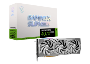 MSI NVIDIA® GeForce RTX™ 4070 SUPER Gaming X Slim White 12G GDDR6X Graphics Card , PCI Express® Gen 4 , G-SYNC® technology, 7680 x 4320 Max Resolution