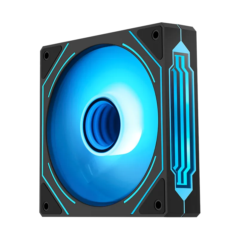 SEGOTEP HB12 Gaming PC Cooling Fan - 120mm - Infinity Mirror ARGB Design on Sides - PWM - Hydraulic Bearing- 42.47 CFM- Single Fan - Black