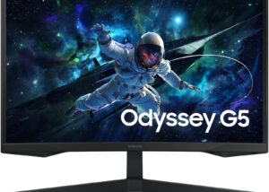 Samsung Odyssey G5 G55C Curved Monitor, 27" QHD VA Display, 165Hz Refresh Rate, 1ms (MPRT) Response Time, 1000R Curvature, AMD FreeSync Technology, Black | LS27CG552EMXUE