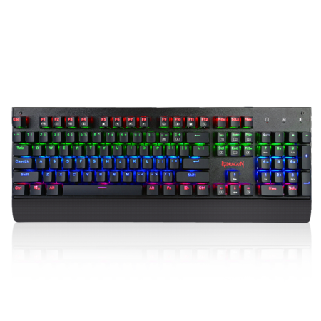55-100-101_01_450x450.png Redragon K557 RGB Backlit Waterproof Mechanical Gaming Keyboard with Blue Switches, Anti-ghosting 104 Keys - Image 1