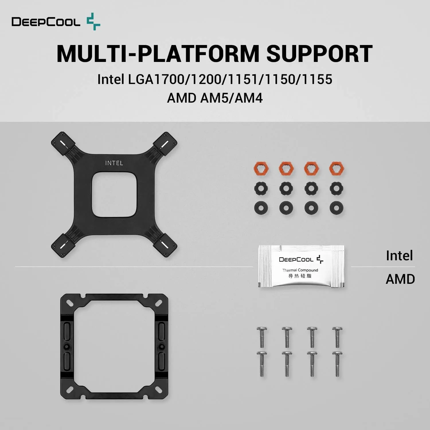 DeepCool GAMMAXX AG500 BK ARGB CPU Air Cooler All-Black 240w TDP CPU Cooler 120mm PWM ARGB Fan 1850RPM Quiet Noise Level Under 29.4dB(A) for AMD AM5/AM4 Intel LGA 1700/1200/1151/1150/1155