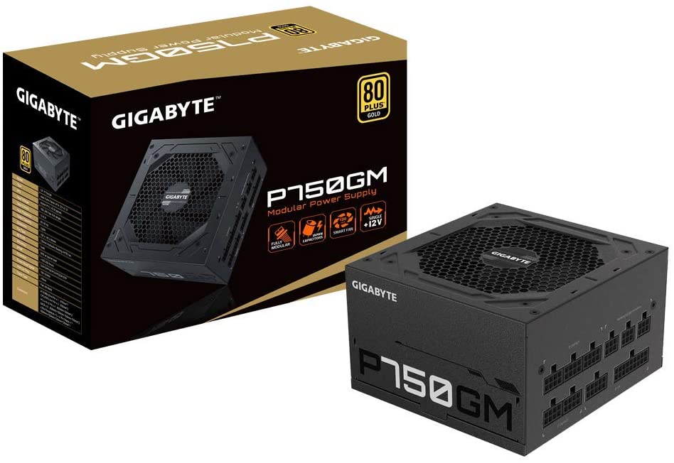 61IZzsExFYL._AC_SL1000_.jpg Gigabyte GP-P750GM (80 Plus Gold 750W, Modular, Smart Fan, Smart Power Protection, Power Supply) - Image 1