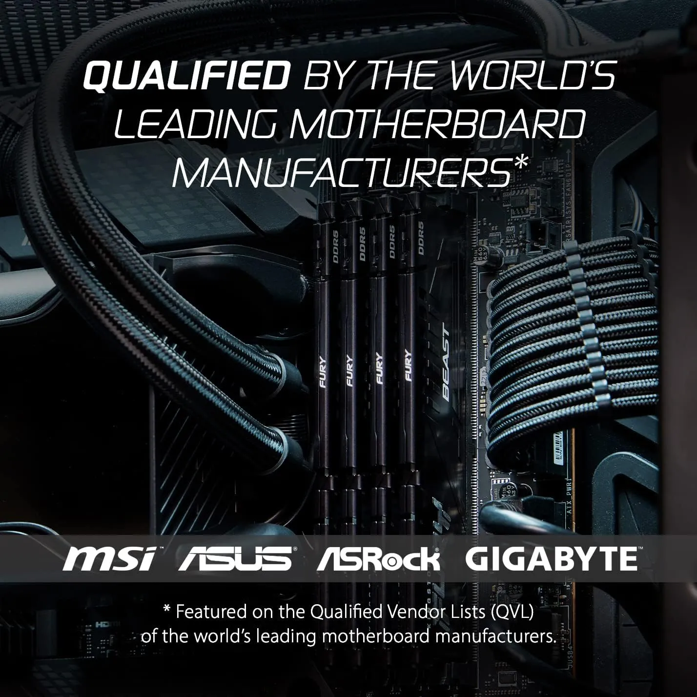 718rTqvQheL._AC_SL1428_ RAM Kingston Technology Kingston Fury Beast 32GB 6000MT/s DDR5 CL40 Desktop Memory Single Module | Intel XMP | Plug N Play | KF560C40BB-32