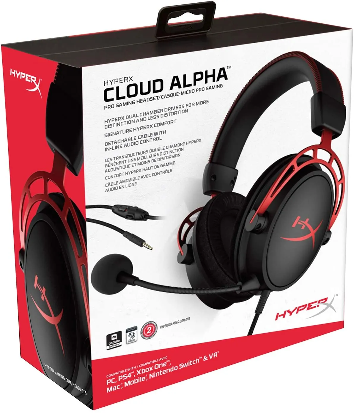 71qDsQqbt7L._AC_SL1428_.jpg HyperX Cloud Alpha - Gaming Headset OPENBOX - Image 1
