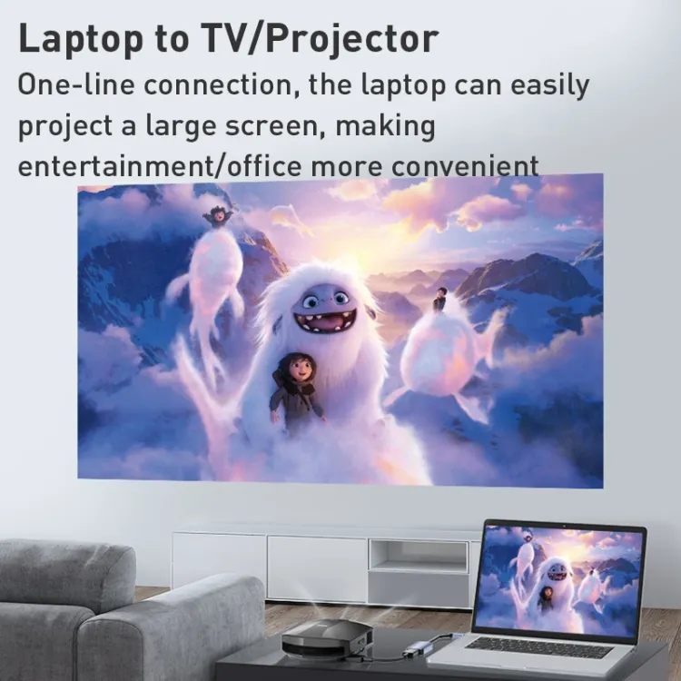 PC2517S_4 USB C to 4K HDMI Adapter (@60Hz), 4096x2160 Resolution,10Gbps Transmission Rate , Output HDTV , Plug and play , Aluminum, Portable, for MacBook Pro, Air ...