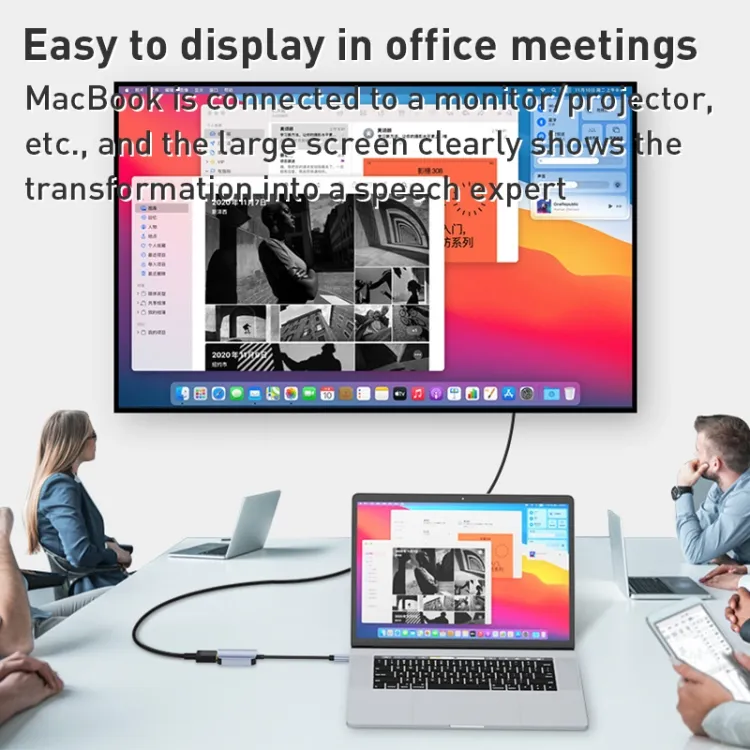 PC2517S_5 (1) USB C to 4K HDMI Adapter (@60Hz), 4096x2160 Resolution,10Gbps Transmission Rate , Output HDTV , Plug and play , Aluminum, Portable, for MacBook Pro, Air ...