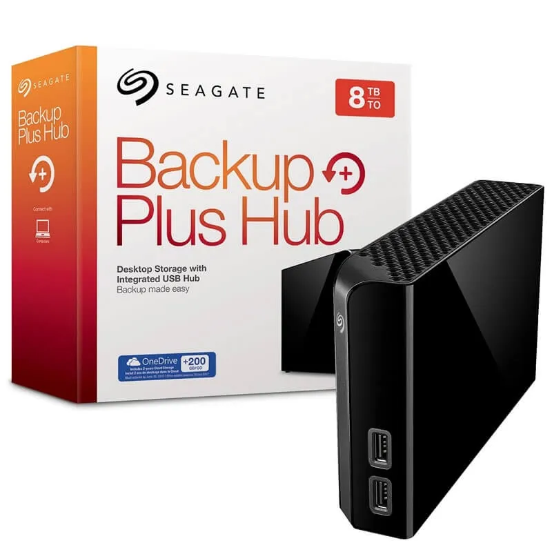 Seagate-8TB-Backup-Plus-Hub.jpg External Seagate Backup Plus Hub 8TB Hard Drive - Image 1