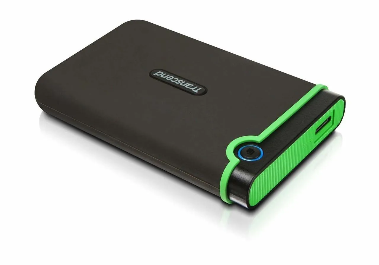 Transcend 1TB USB3.0 External Hard Drive Transcend 1 TB StoreJet M3 Military Drop Tested USB 3.0 External Hard Drive with Anti-Shock Rubber Outer Case