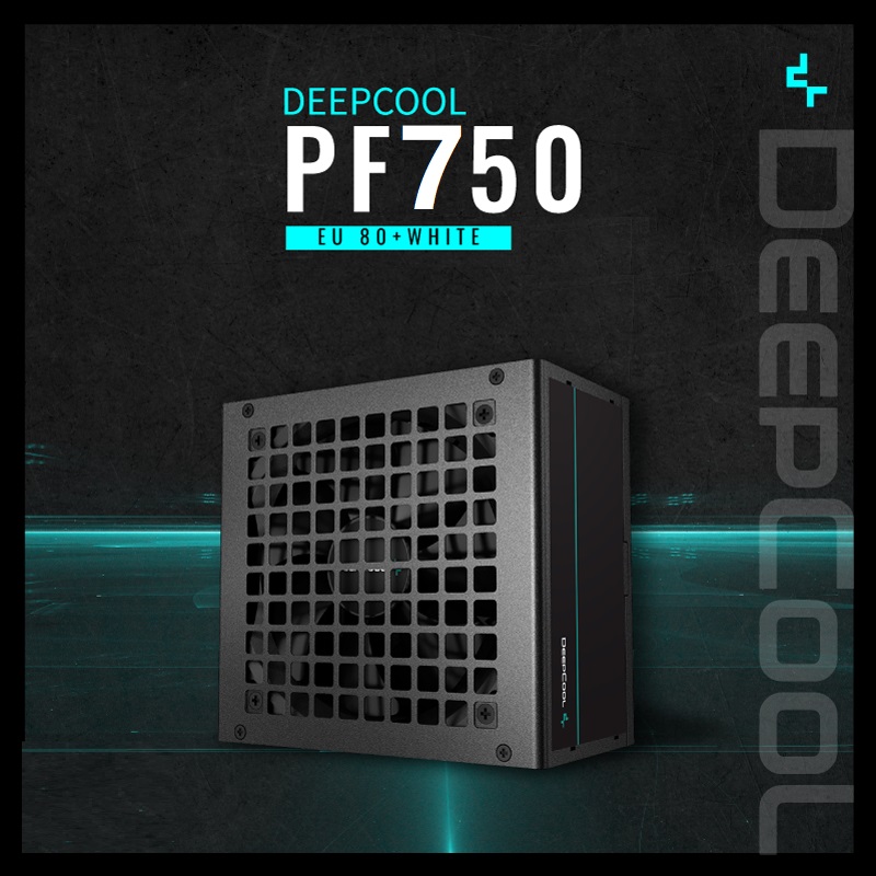 WEPSITE-deep-cool-PF650 DeepCool 750W 12V Power Supply PSU PF750 ATX , 80 Plus Standard Certification, Active PFC + Double Tube Forward 750Watts, 5% Efficiency, 120mm Fan Size