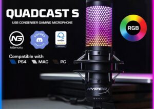 RGB Microphone Gaming & Streaming HyperX QuadCast S RGB USB Condenser Microphone with Shock Mount for Gaming, Streaming, Podcasts for PS4, Personal Computer, Mac from Expert Zone