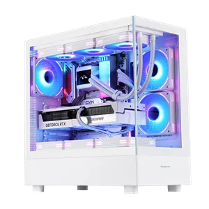 Segotep Endura Pro+ PC Gaming Case (E-ATX / ATX / M-ATX / ITX) 436mm*230mm*456mm , Tempered Glass , Supports up to 360mm radiators , White