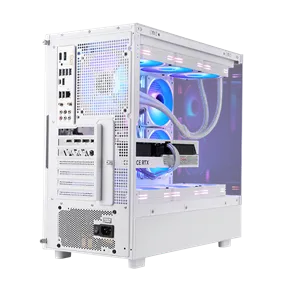 Segotep Endura Pro+ PC Gaming Case (E-ATX / ATX / M-ATX / ITX) 436mm*230mm*456mm , Tempered Glass , Supports up to 360mm radiators , White