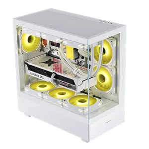 Segotep Endura Pro+ PC Gaming Case (E-ATX / ATX / M-ATX / ITX) 436mm*230mm*456mm , Tempered Glass , Supports up to 360mm radiators , White