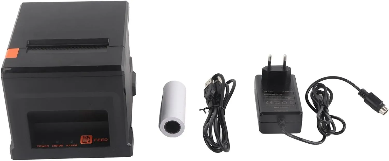 80mm Receipt Thermal Printer with Auto Cutter USB Port Bluetooth Ethernet Connectivity -  220mm/s speed - ABS Portable Receipt Thermal Printer Supports Windows , IOS , Linux and Android Receipt Thermal Printer USB Bluetooth Ethernet