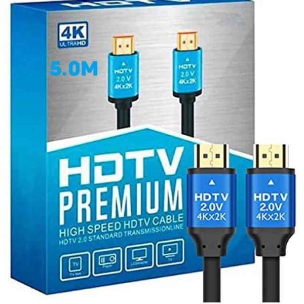 4K High Speed HDMI 2.0 Cable “Ultra”- HDMI 2.0 -Gold Plated-High Speed Data 18Gbps, 3D, 4K, HD 2160p - 5 Meter
