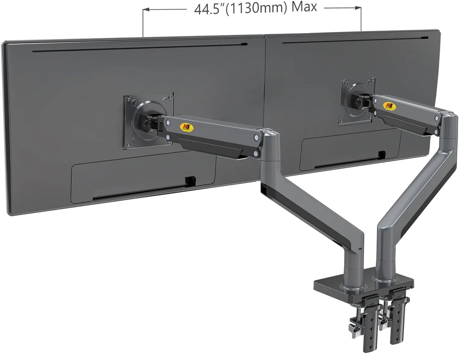 ual Monitor, 22''-32'', Arm Ultra Wide Full Motion Swivel Mount with Gas Spring, Load Capacity from 2 to 15 Kg Each Height Adjustable Stand G35 Dual Monitor Arm Stand 22'' 32''