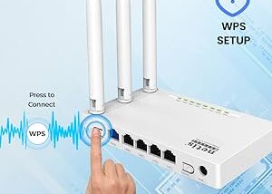 WF2409E 300Mbps High-Speed Wireless N Router | Smart 3 x 5dBi High Gain Antennas with Parental Control for Computers, Smartphones, Wireless Cameras High-Speed Wireless N Router 3 Antennas
