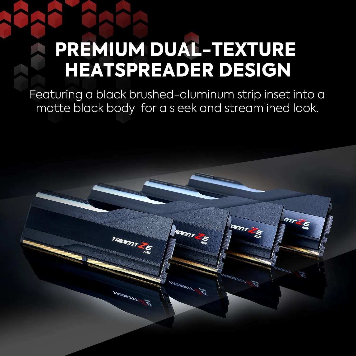 71Y5fB9VMXL._AC_SL1500_ (2) G.SKILL Trident Z5 RGB Series (Intel XMP 3.0) DDR5 RAM 32GB (2x16GB) 6400MT/s CL32-39-39-102 1.40V Desktop Computer Memory UDIMM - Matte Black (F5-6400J3239G16GA2-TZ5RK) RGB Intel DDR5 RAM 32GB 6400