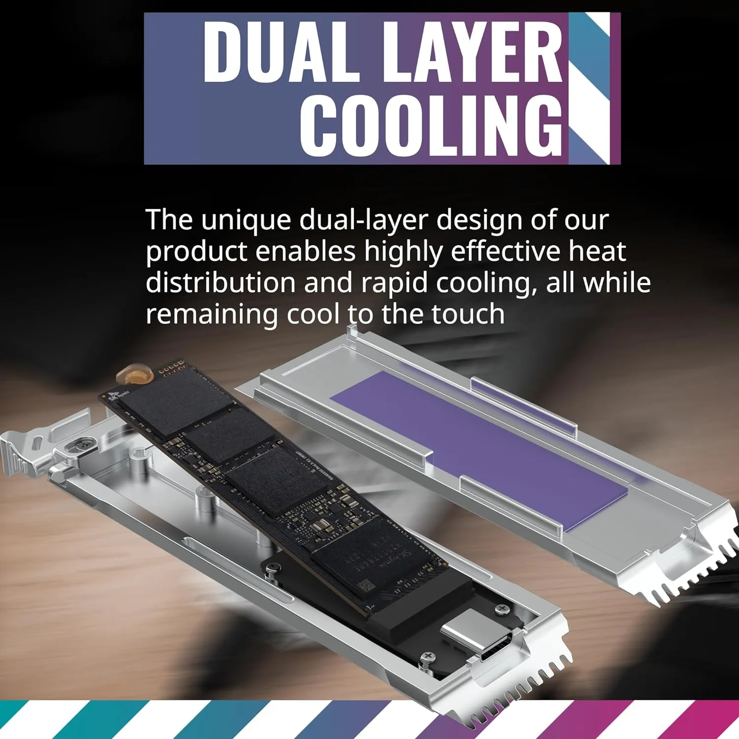 Cooler Master NVME M.2 SSD Enclosure Cooler Master Oracle AIR High Speed NVME M.2 SSD Enclosure, Full Toolless, Aluminum, USB 3.2 Gen 2 Type-C, Write | Read Gbp 10 ,Write |  Read MB/s 1054 , SSD Size 2280|2260|2242|2240|2230