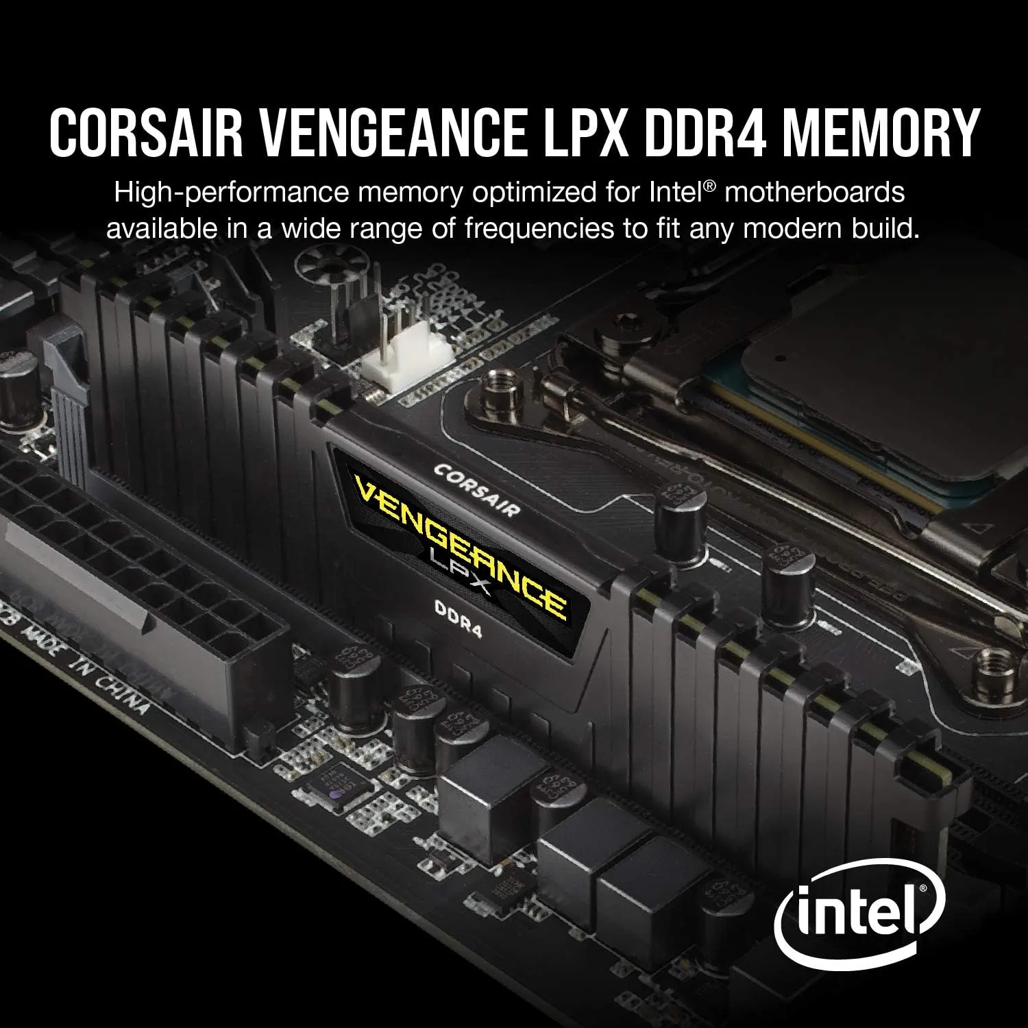 Corsair VENGEANCE LPX DDR4 64GB (2x32GB) 3200MHz CL16 Intel XMP 2.0 Computer Memory - Black (CMK64GX4M2E3200C16)