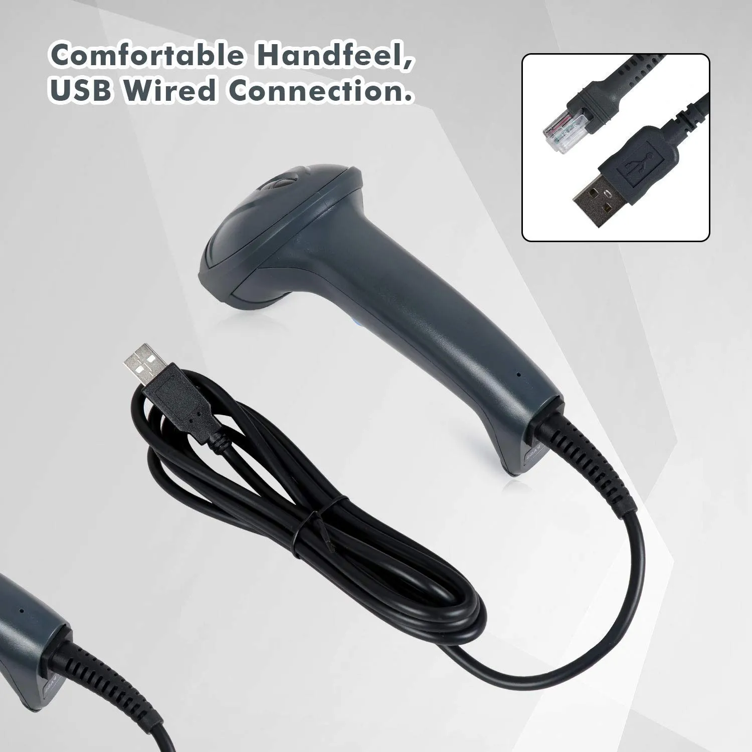 Laser Barcode Scanner , Handheld USB Wired Barcode Reader Optical Laser High Speed 200 scans per second for POS System Supermarket Optical Laser Handheld Barcode ScannerLaser Barcode Scanner , Handheld USB Wired Barcode Reader Optical Laser High Speed 200 scans per second for POS System Supermarket Optical Laser Handheld Barcode Scanner