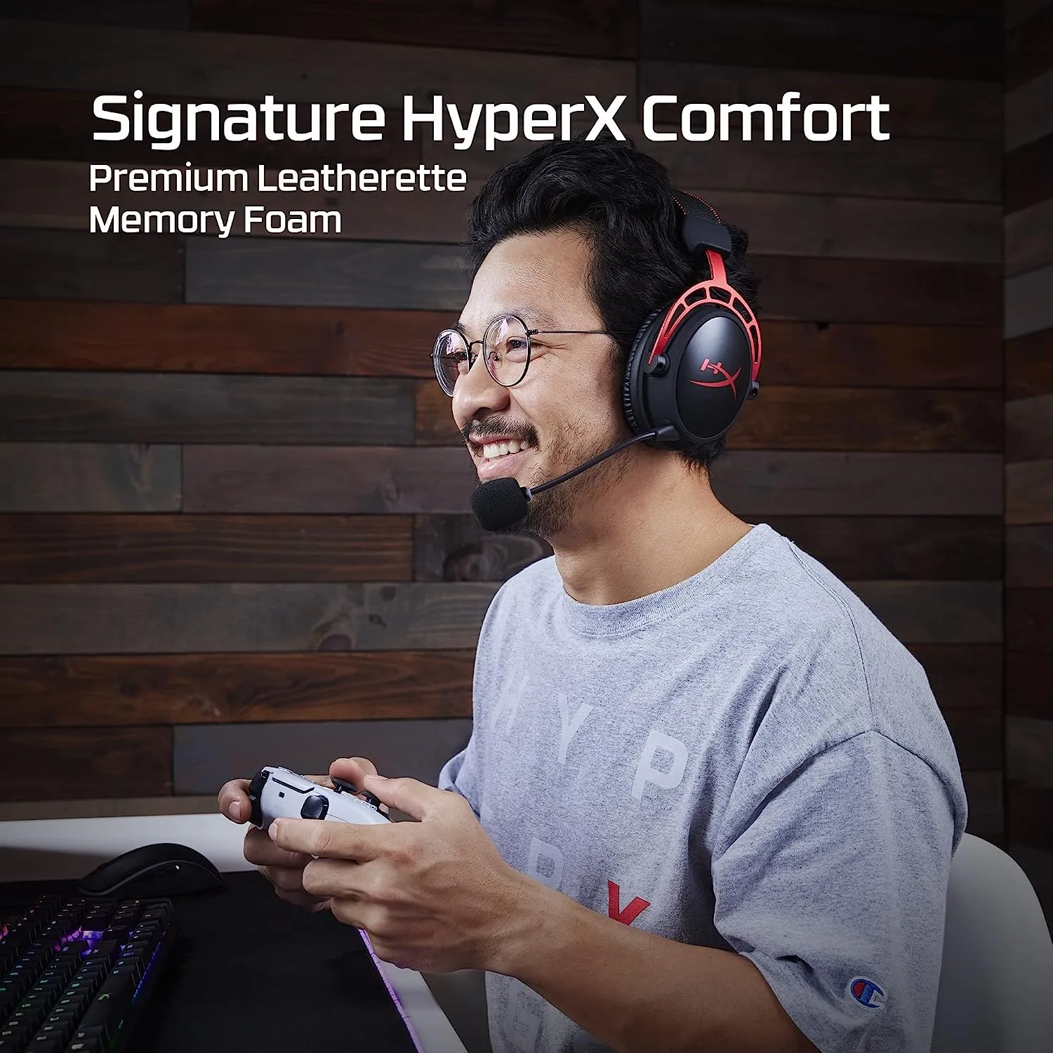 HyperX Cloud Alpha Wireless Gaming Headset HyperX Cloud Alpha Wireless - Gaming Headset for PC, 300-hour battery life, DTS Headphone: X Spatial Audio, Memory foam, Dual Chamber Drivers, Noise-canceling mic, Durable aluminum frame, Red
