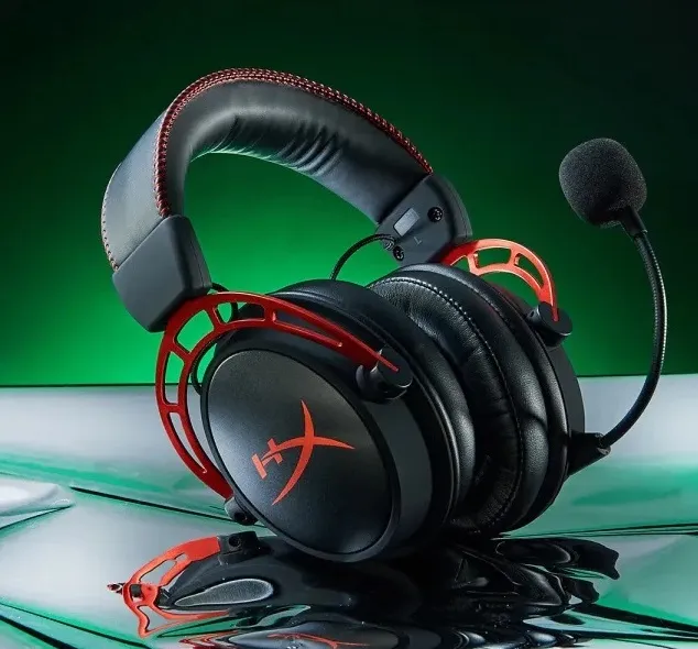 SDFHRE HyperX Cloud Alpha Wireless Gaming Headset HyperX Cloud Alpha Wireless - Gaming Headset for PC, 300-hour battery life, DTS Headphone: X Spatial Audio, Memory foam, Dual Chamber Drivers, Noise-canceling mic, Durable aluminum frame, Red